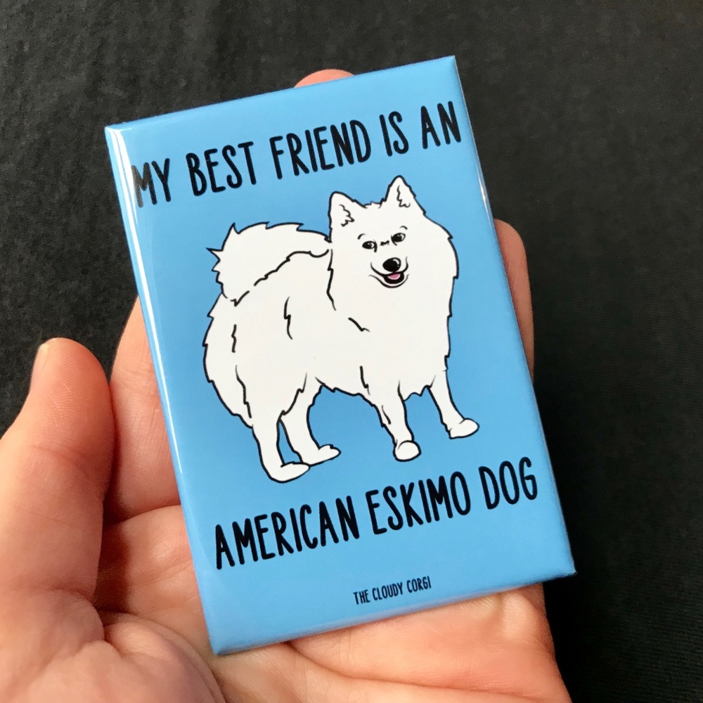 American Eskimo Dog Magnet, Gifts & Home Decor - Picture 3 of 9